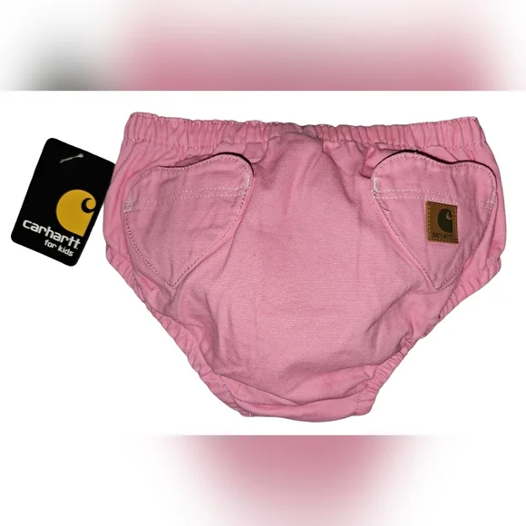 Carhartt Baby Girls Pink Bloomers w/ Heart Pockets Cowgirl NWT Sz 9M - Picture 2 of 13